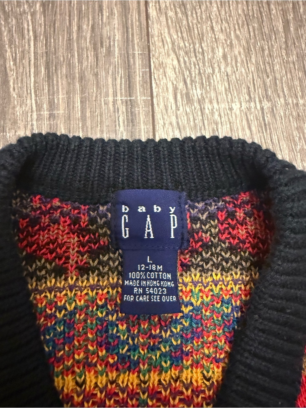 Gap Baby Vintage 90s Teddy Bear Christmas Cardigan Size 12-18 Months - Picture 2 of 5